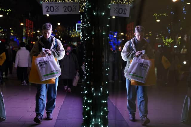 Christmas shoppers in Oxford Street, London. Picture: Kirsty O'ConnorPA Wire