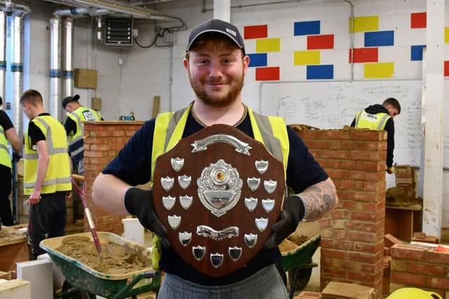 Jago Gamblin, Level 2 Bricklaying student from Fareham College.