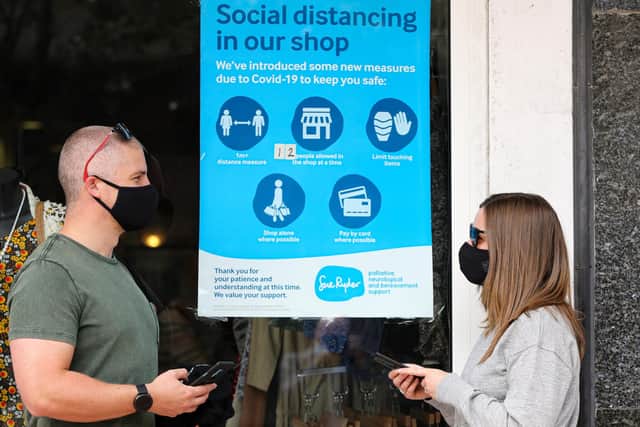 Mask wearers in Palmerston Rd, SouthseaPicture: Chris Moorhouse (jpns 030721-23)