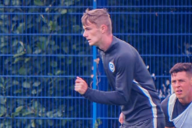 Eoin Teggart in Pompey training. Picture: Habibur Rahman