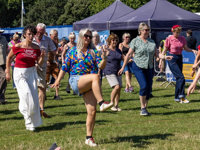 The local Portsmouth music festival was in full swing this weekend. Jiving at the Bandstand. Picture: Mike Cooter (210724)