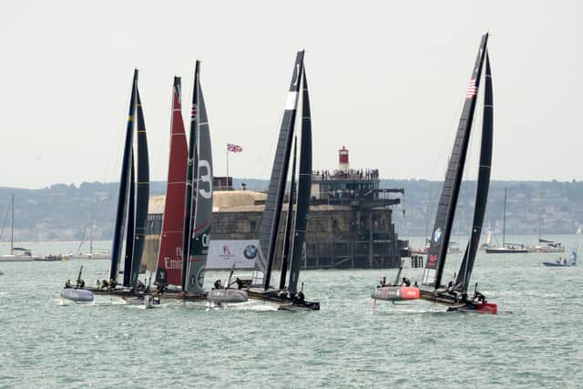 The 2016 America's Cup led to intense racing around Spitbank Fort. Picture: Paul Jacobs (160267-77)