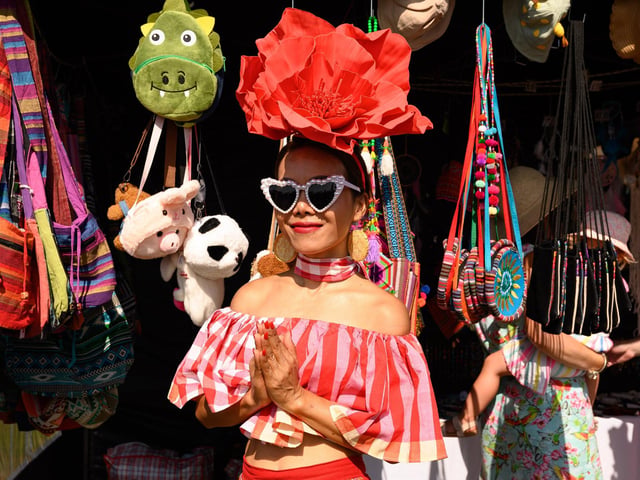 Pictured is: Alice, one of the stall holders at the event.
Picture: Keith Woodland