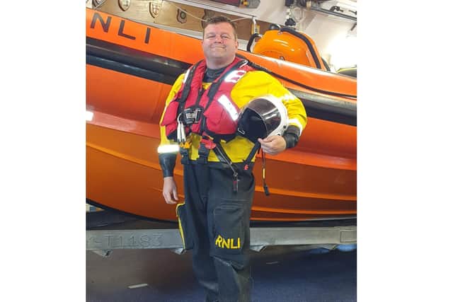 RNLI helm Rob Gargaro at Portsmouth Lifeboat Station. 