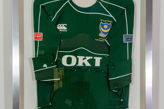 Rowans Hospice is hosting an online auction with plenty of exclusive items up for grabs. Pictured: Framed David James 2008 football shirt