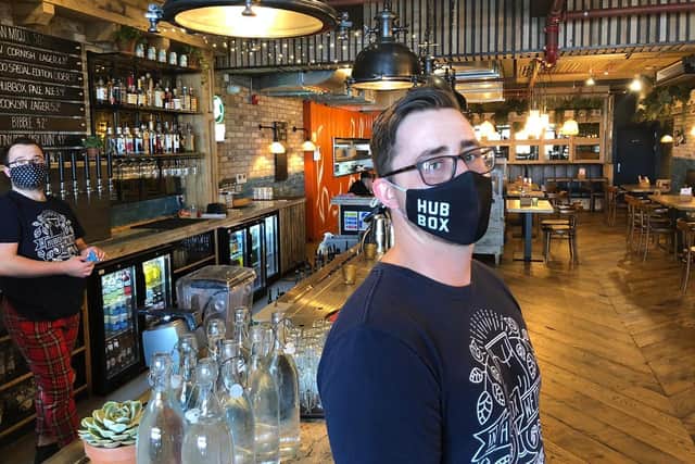 Gunwharf Quays restaurant Hub Box is set for a chocka weekend now it can seat people inside, according to deputy manager Matt Bowbrick.Picture: Richard Lemmer