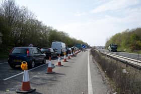 Vehicles on the A27 westbound between A285 near Chichester (west) and B2144 were held up for 117.1 seconds per mile