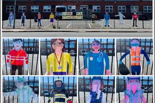 Ark Ayrton Primary Academy have created a key worker tribute display.