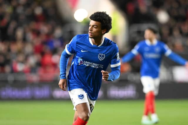 Tayo Singerr scored in Pompey’s 3-1 win at the Hawks in the previous round of the Portsmouth Senior Cup. Picture: Graham Hunt
