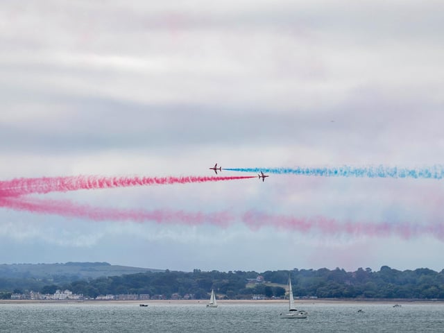 Red Arrows over Ryde, Isle of Wight