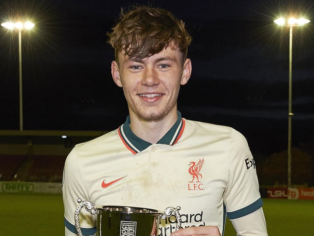 Across Bardley's first full season in the PL2 he registered eight assists and scored three goals from right-back. He also helped the Reads youngsters lift the Lancashire Senior Cup.    Picture:  Nick Taylor/Liverpool FC/Liverpool FC via Getty Images