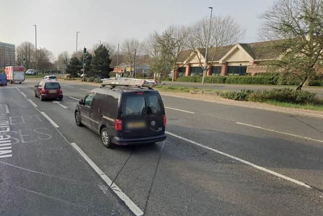 The stretch of road where the M275 becomes the A3 where the accident happened
