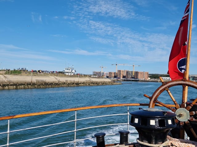 The paddle steamer Waverley sets sail from Shoreham, bound for the Isle of Wight, on September 13, 2024