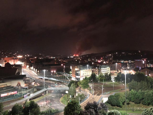 The Parkwood Road fire could be seen right across Sheffield