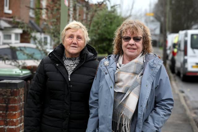 Residents of New Road in Havant are angry about letters they were sent by Southern Water 
Liz Hogben, 68, left, and Eunice Savage, 70, who both live on the road and have received the letters.
Picture: Sam Stephenson