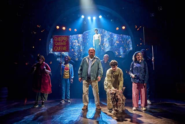 Mark Addy (centre) and company in The Unlikely Pilgrimage of Harold Fry at Minerva Theatre, Chichester. Picture by Manuel Harlan