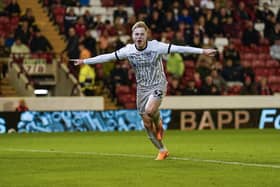 Paddy Lane was among the outstanding Pompey performers at Barnsley.