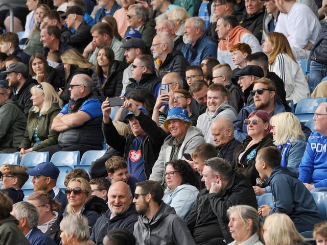 Supporters attend the Alan Knight charity match involving Pompey Legends v Alan Knight Celebrity XI at Fratton Park. Picture: Sarah Standing (050525-6090)