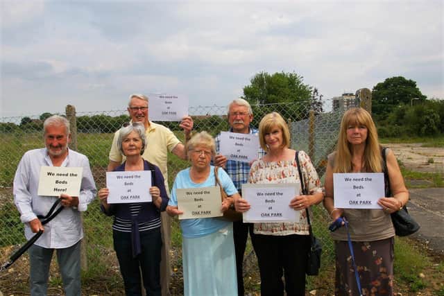 Former county councillor Ann Buckley, second right, with Oak Park Health and Wellbeing Campus campaigners