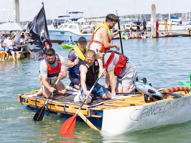 Jolly Roger Raft Race in Gosport on Saturday August 1