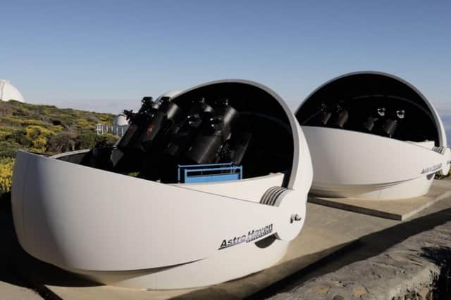 The two telescope mount systems will sweep the visible sky every few nights. Credit: University of Warwick