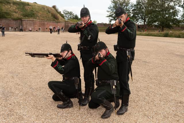 Pictured is: Members of the 13th Surrey RiflesPicture: Keith Woodland (110921-110)