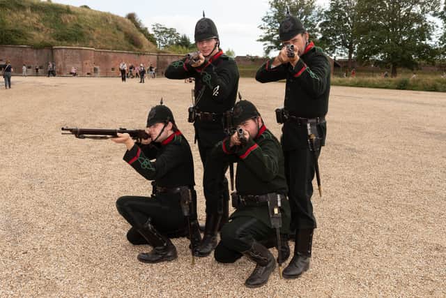 Pictured is: Members of the 13th Surrey Rifles

Picture: Keith Woodland (110921-110)
