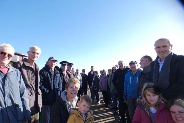 Volunteers and guests gathering at the naming ceremony on November 11.