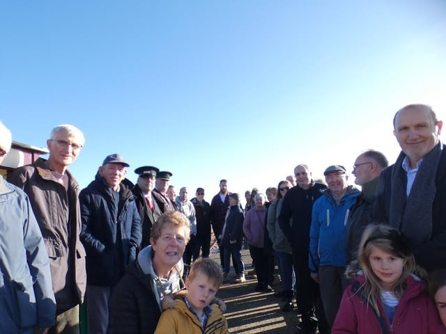 Volunteers and guests gathering at the naming ceremony on November 11.