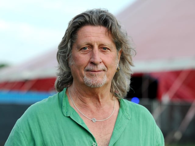 Steve Knightley of newly formed band Dream in Colours before they took to the stage at Wickham Festival on Friday, August 2, 2024..Picture: Sarah Standing (020824-3127)