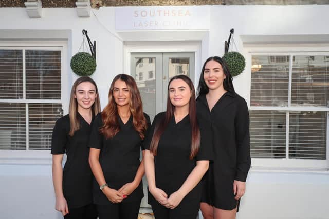 The Southsea Laser Clinic team. (left to right) Katie Pinnock, Lauren Hooper, Hannah Hooper and Nysie Gunner. Picture: Stuart Martin