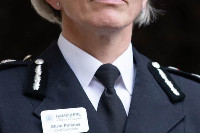 Hampshire police chief constable Olivia Pinkney is leaving role to go on secondment. Andrew Matthews/PA Wire