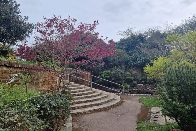 The stairs leading to a spectacular seafront view.