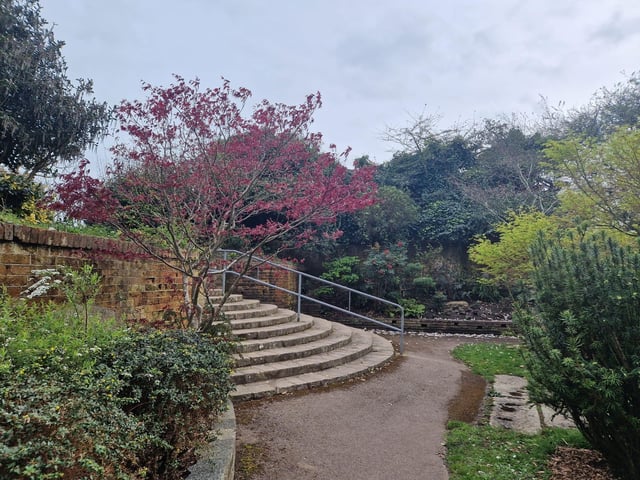 The stairs leading to a spectacular seafront view.