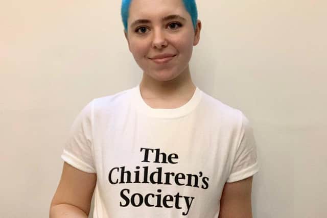Holly Mault from Fareham after her head shave for The Children's Society
