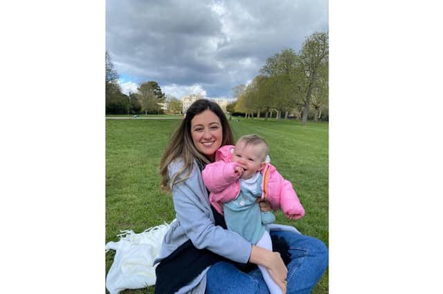 Camila Mader, 33, from Southsea and her baby Charlotte