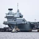 The £3.2bn aircraft carrier and Nato flagship weighs 65,000 tonnes and can carry a crew of 700. On deployment, 40 holicopters can be carried and embarked.
Picture credit: Lisa Ferguson