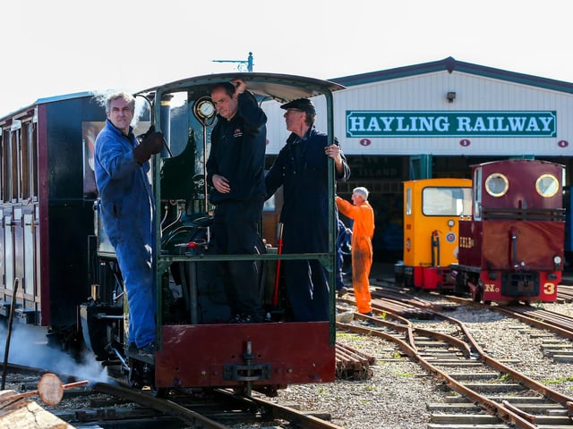 Peter Pan pulling out of the station.