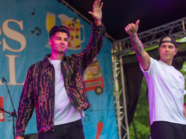 The Wanted 2.0 with Max George and Siva Kaneswaran. Photo: Foodies Festival