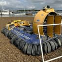 The hovercraft used to survey the Chichester Harbour seagrass