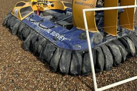 The hovercraft used to survey the Chichester Harbour seagrass