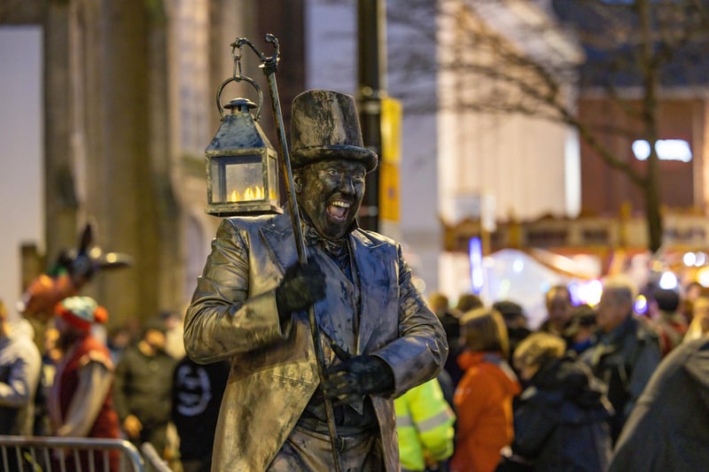 One of the street entertainers at the festivities in Fareham. Picture: Mike Cooter (181123)