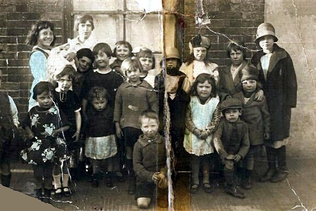 Children of Buckland Street in the 1930's. Pic Charlotte Hallin