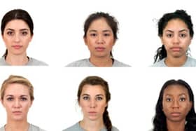 Composite image issued by the University of Portsmouth of photos used during a study as scientists have debunked a theory that the "beer goggles" effect works by people finding someone more attractive because their faces appear more symmetrical. Picture by University of Portsmouth