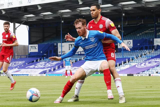 Tom Naylor is among a quartet of out-of-contract Pompey players offered fresh deals since the season ended. Picture: Joe Pepler