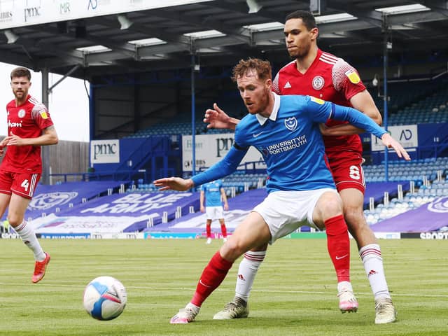 Tom Naylor is among a quartet of out-of-contract Pompey players offered fresh deals since the season ended. Picture: Joe Pepler