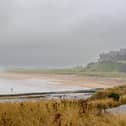 Steve Canavan didn't let a spot of rain ruin his seaside jaunt at Bamburgh Beach, Northumberland.