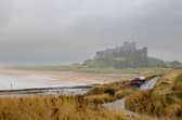 Steve Canavan didn't let a spot of rain ruin his seaside jaunt at Bamburgh Beach, Northumberland.