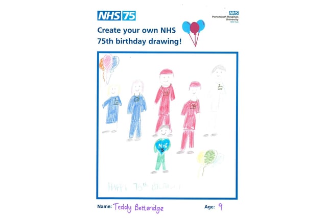 An entry by Teddy, 9, for the children's drawing competition run by Portsmouth Hospitals University NHS Trust