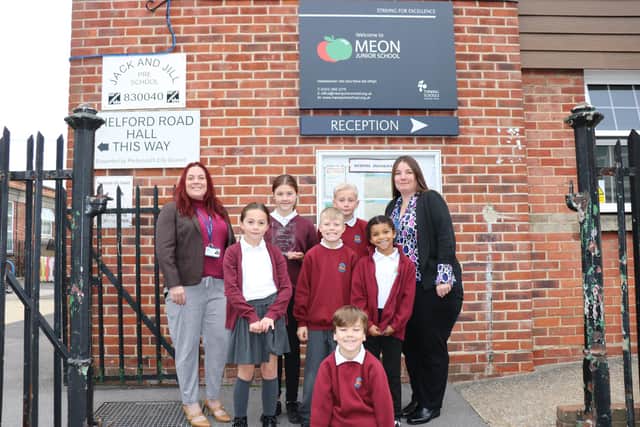 Staff and pupils from Meon Junior School in Southsea